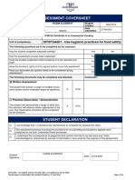 SITXFSA001 - Written Assessment