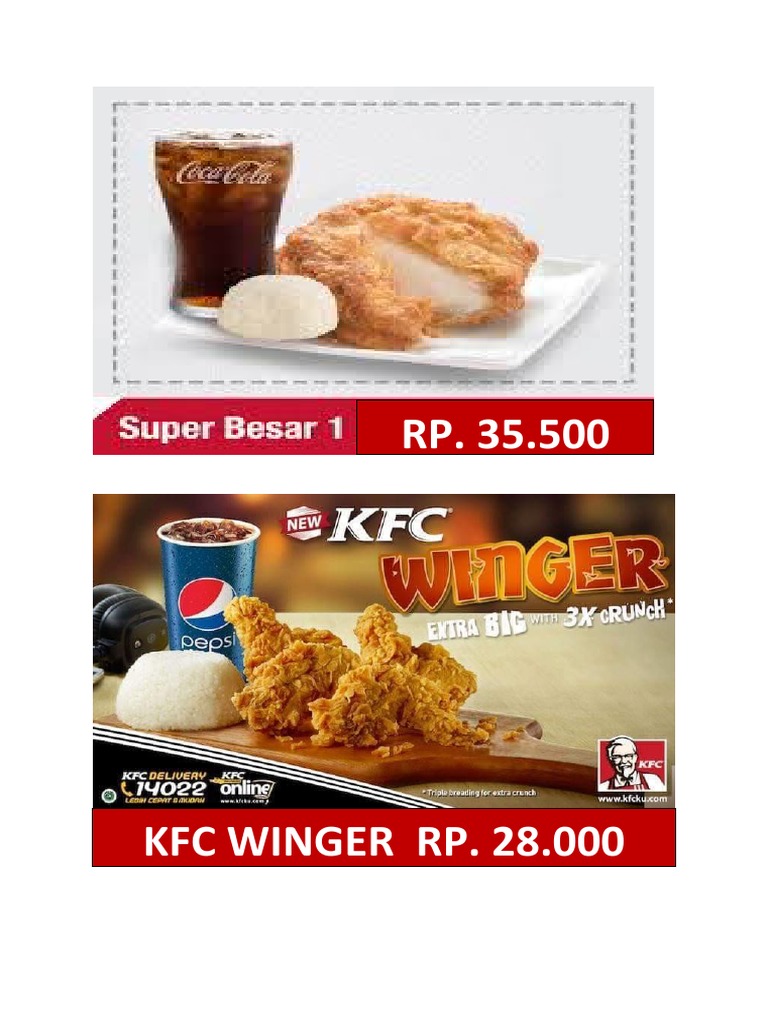 KFC Menu and Prices Overview | PDF