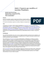 Decreto de Necesidad y Urgencia que modifica el Régimen de Asignaciones Familiares