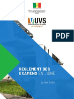 Règlement dun examen en ligne  - UVS