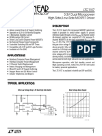 S Feature D Escriptio: LTC1157 3.3V Dual Micropower High-Side/Low-Side MOSFET Driver