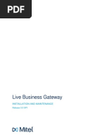 Live Business Gateway: Installation and Maintenance