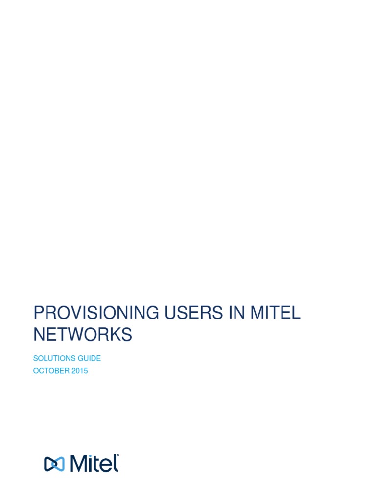 Solutions Series: Provisioning Users in Mitel Networks | PDF | Active ...