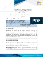 Guia de actividades y Rúbrica de evaluación - Unidad 3 - Paso 4 - Análisis
