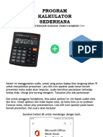 Program Kalkulator Sederhana C++