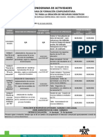 Cronograma capacitación TIC recursos didácticos