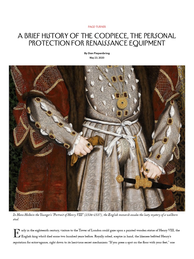 The Codpiece: A Renaissance Icon | PDF