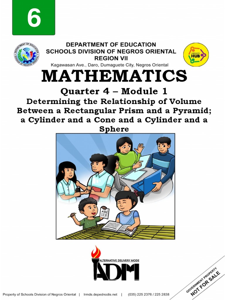 Math 6 q4 module 1 pdf volume sphere