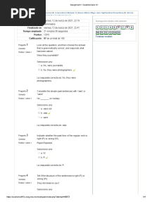 Assignment 1 Questionnaire U1