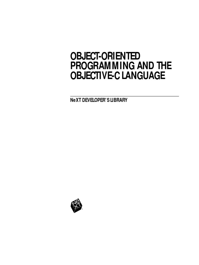 NeXT Objective-C Book | PDF | Objective C | Class (Computer Programming)