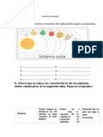 Guía de actividades sobre los planetas del sistema solar