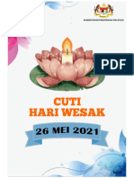 Hari Wesak 26 Mei