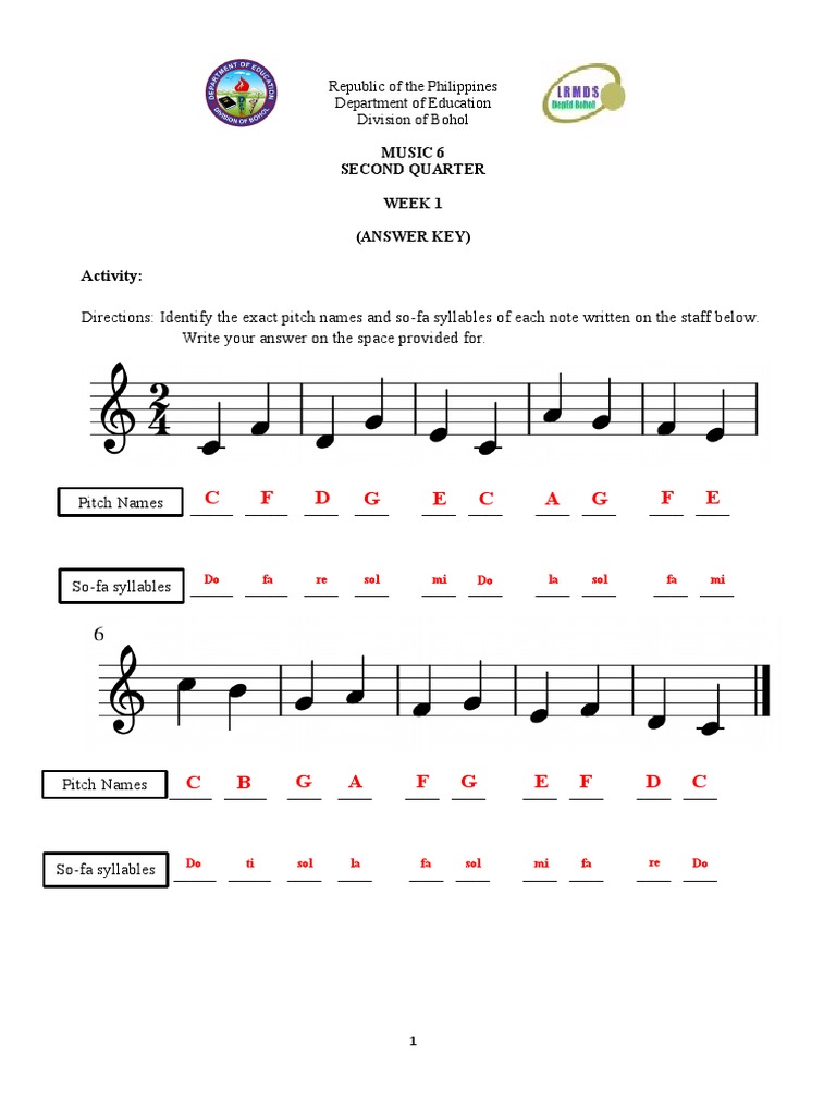 Grade6 Q2WK1 Answerkey | PDF | Linguistics | Cognition