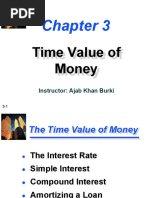 Time Value of Money: Instructor: Ajab Khan Burki