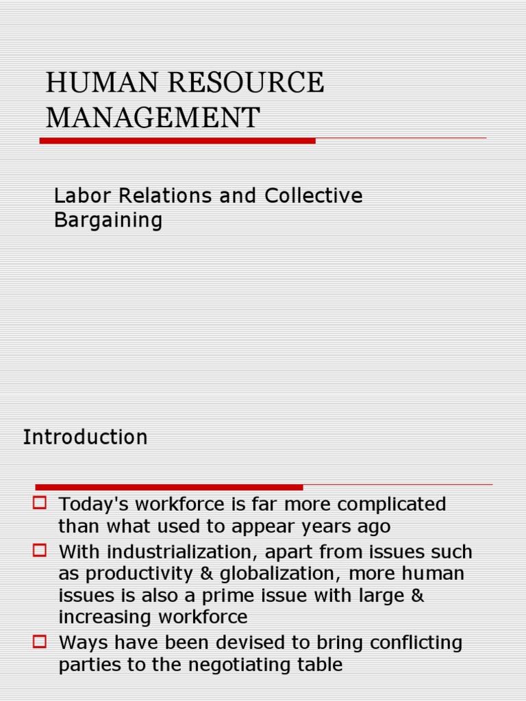 Labour Relations and Collective Bargaining | PDF | Labour Law | Trade Union