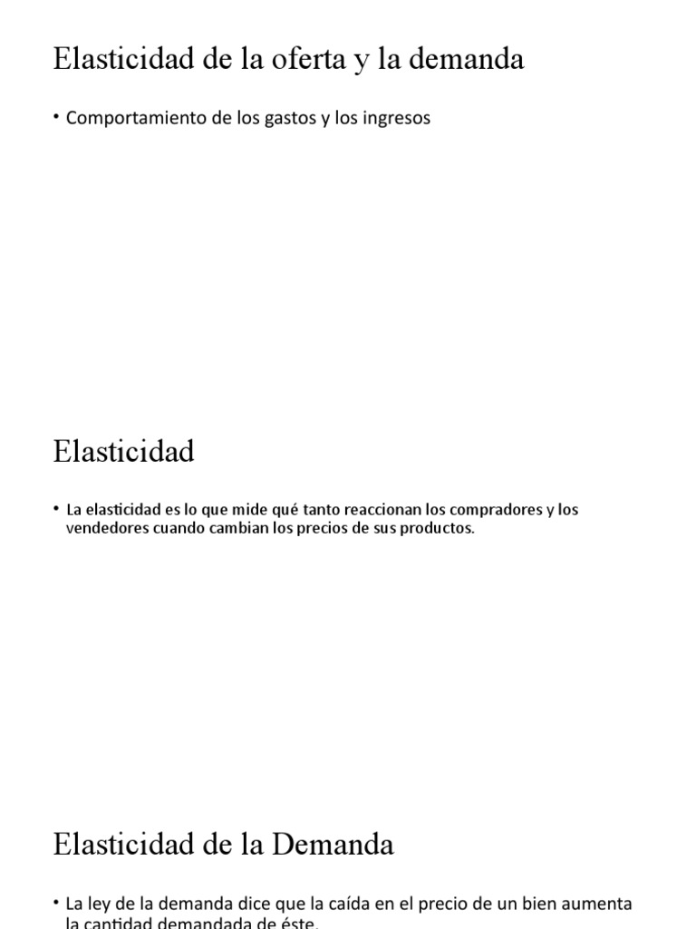 Elasticidad de Oferta y Demanda | PDF | Elasticidad (economía) | Oferta ...