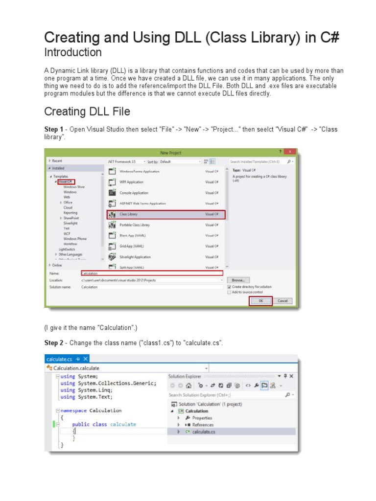 Creating And Using Dll In C – How to create dll in C++ for using in C# ...