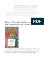 Doing Philosophy: An Introduction To The Philosophy of The Human Person