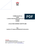 Analysis Expert LIMS Users Manual