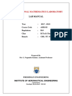 Computational Mathematics Laboratory: Lab Manual