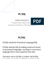 PL SQL: Prepared By: Zeba Qureshi Assistant Professor, CSE Dept, AITR