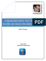 3 Reasons Why You May Not Score As High On GMAT Verbal - Ver2.0