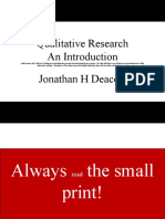Qualitative Research An Introduction Jonathan H Deacon