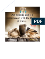 Our Blessing-Cup Is A Communion With The Blood of Christ.: Stephen Raj