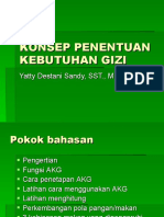 Pertemuan 10, 11 - Konsep Penentuan Kebutuhan Gizi