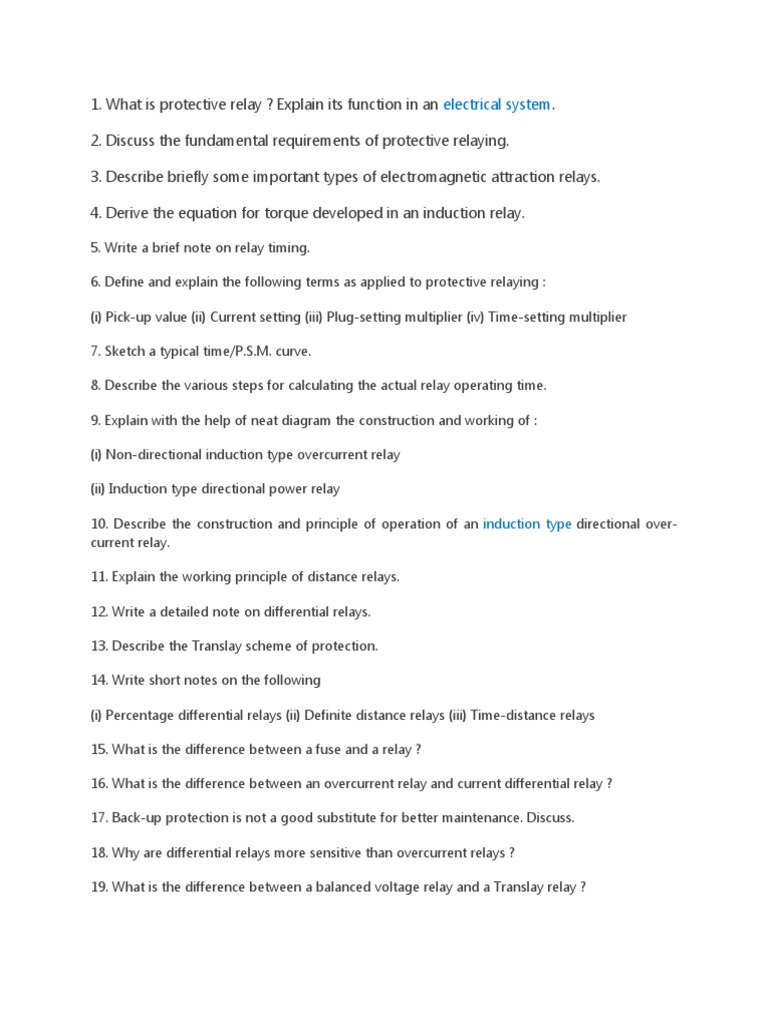 Questions Relay | PDF