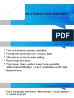 Methods of Malaria Specific Diagnostics