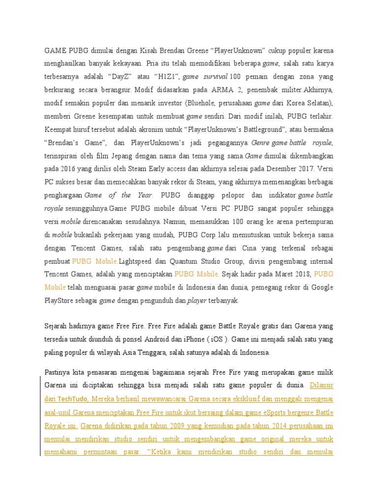 Latar Belakang Game Online PDF