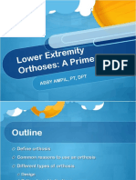 Lower Extr Emity Orthose S: A Prim Er: Abby A Mpil, PT, DPT