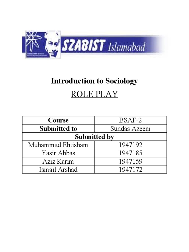 ROLE PLAY, Quiz4 PDF Business