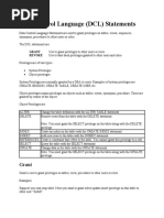 Chapter 6 GRANT & REVOKE Data Control Language DCL