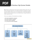 Advanced DBMS Course - Module