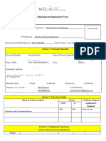 001 Employment Application Form