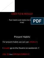 Used To & Would: Past Habits and States (No Longer True)
