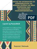 Antas NG Kasanayan Sa Komunikasyon NG Wikang Filipino