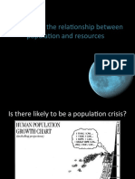 Theories For The Relationship Between Population and Resources