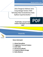 Analisis Pengaruh Aktivasi Jenis Arang Sebagai Karbon Aktif Terhadap Nilai Konduktivitas Pada Aplikasi Superkonduktor