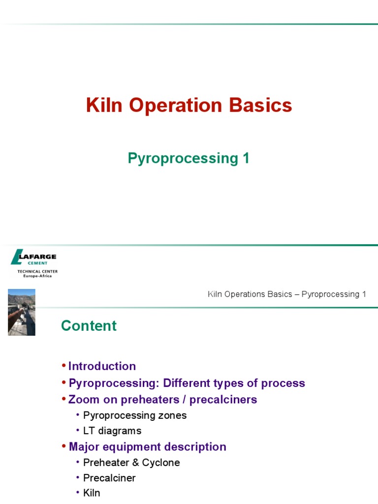 Kiln Operation and Pyroprocessing Overview | PDF | Chemical Equipment ...