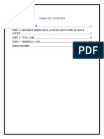 Table of Contents for Moot Court Guide