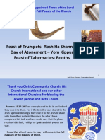 Feast of Trumpets-Rosh Ha Shannah Day of Atonement - Yom Kippur Feast of Tabernacles - Booths