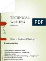 Technical Writing: English III