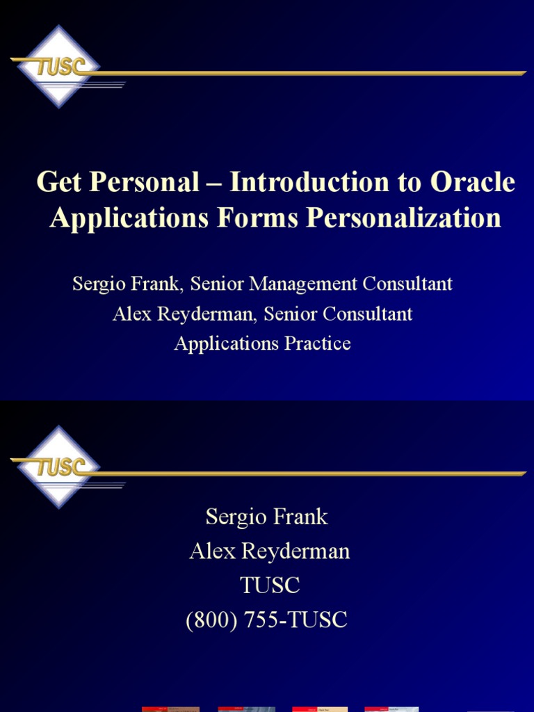 Sergio - Frank - TUSC FORMS PERSONALIZATION | PDF | Parameter (Computer ...