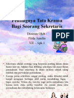 Pentingnya Tata Krama Bagi Seorang Sekretaris