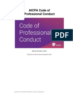 AICPA Code of Professional Conduct: Updated For All Official Releases Through June 2020