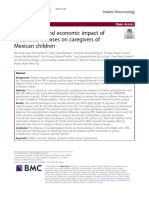 Psychosocial and Economic Impact of Rheumatic Diseases on Caregivers of Mexican Children2021Pediatric RheumatologyOpen Access