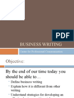 Business Writing For Cluster